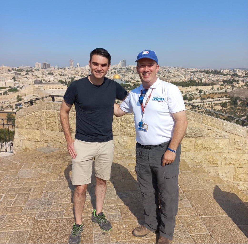 Ben Shapiro touring Israel with Aryeh Leifert